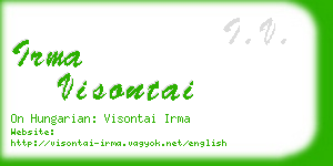 irma visontai business card